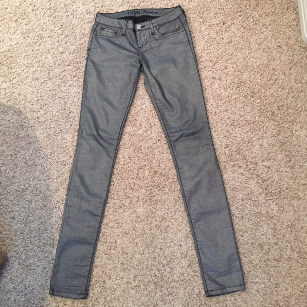 [ref 14] Guess Metallic Skinny Jeans!